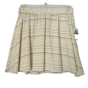 1.State Skirt Women L Porcelain Blue Cream Spring in Bloom Mini Pull On Boho NWT